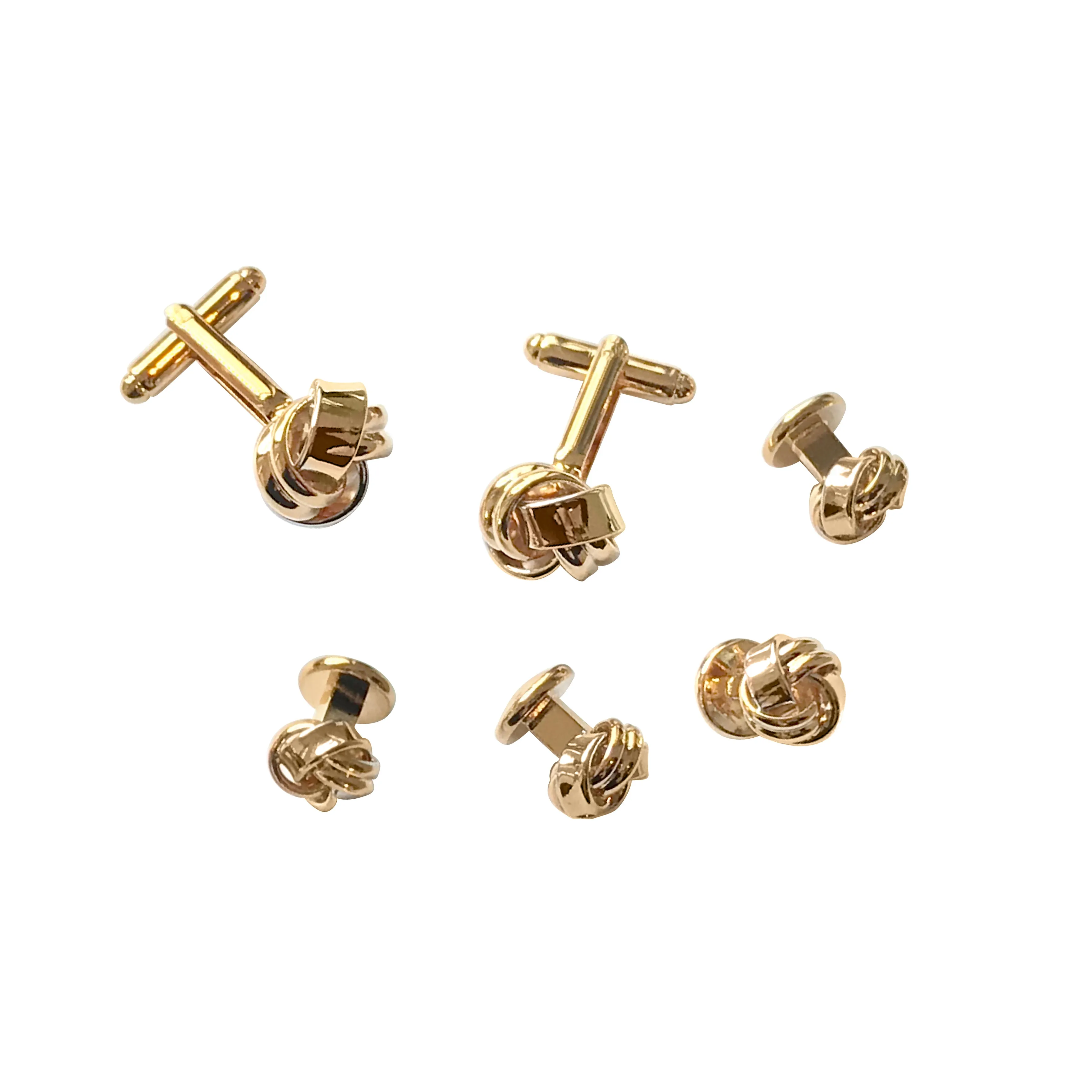 Classic Smooth & Ridge Knot Cufflinks and Tuxedo Studs