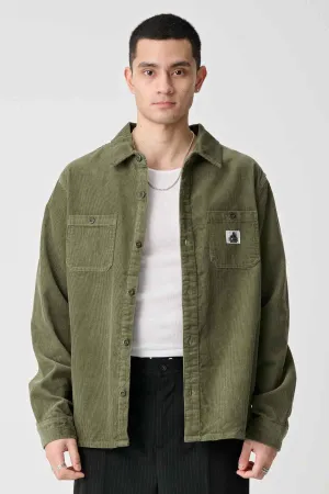 CORD AUTHENTIC LS WORK SHIRT - Military