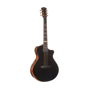 Cort MODERN-BLACK Limited Edition Acoustic Guitar w/Case, Trans Black Gloss