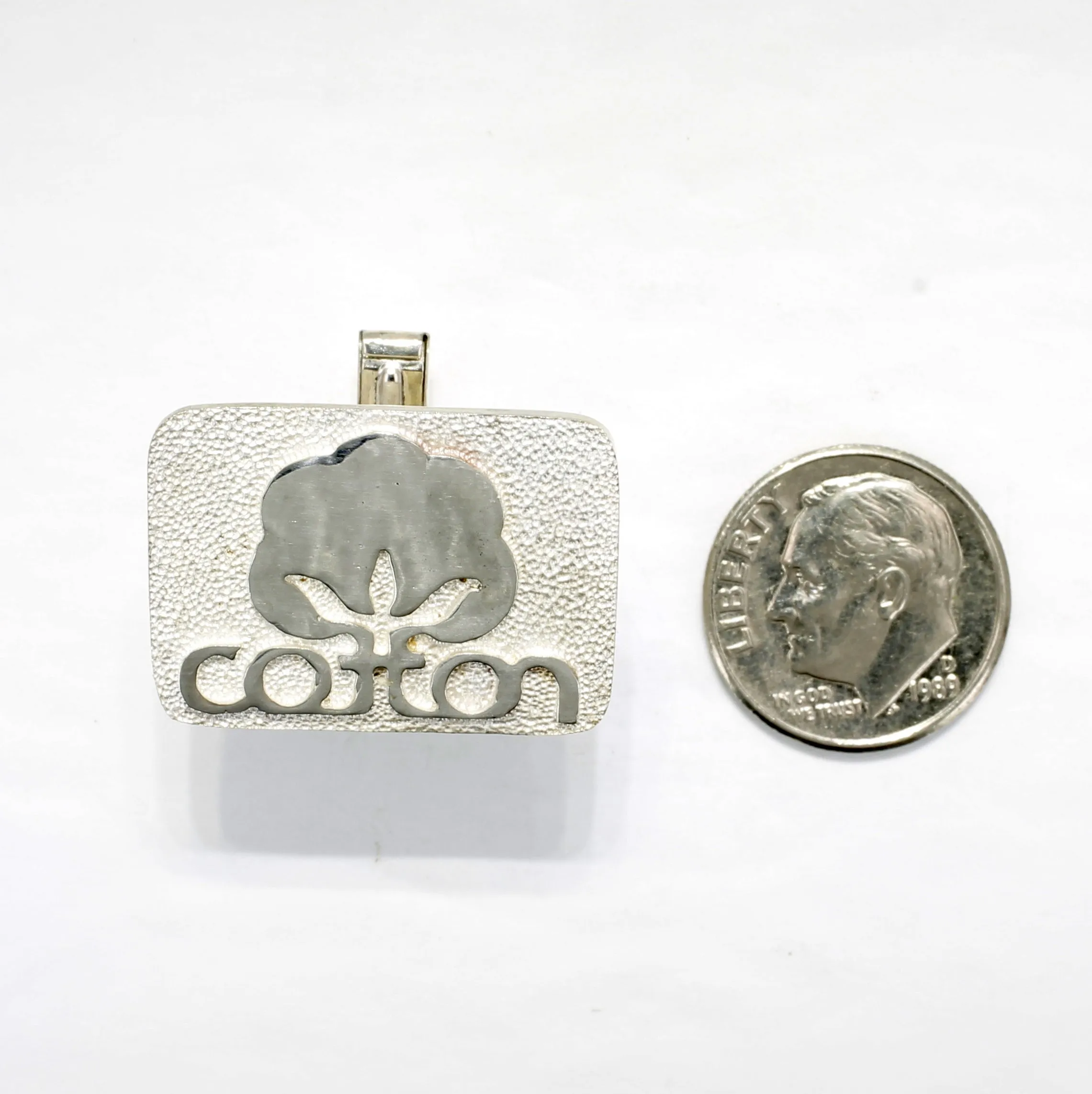 Cotton Incorporated Cuff Links for man with Solid 925 Sterling Silver Cotton Inc Logos
