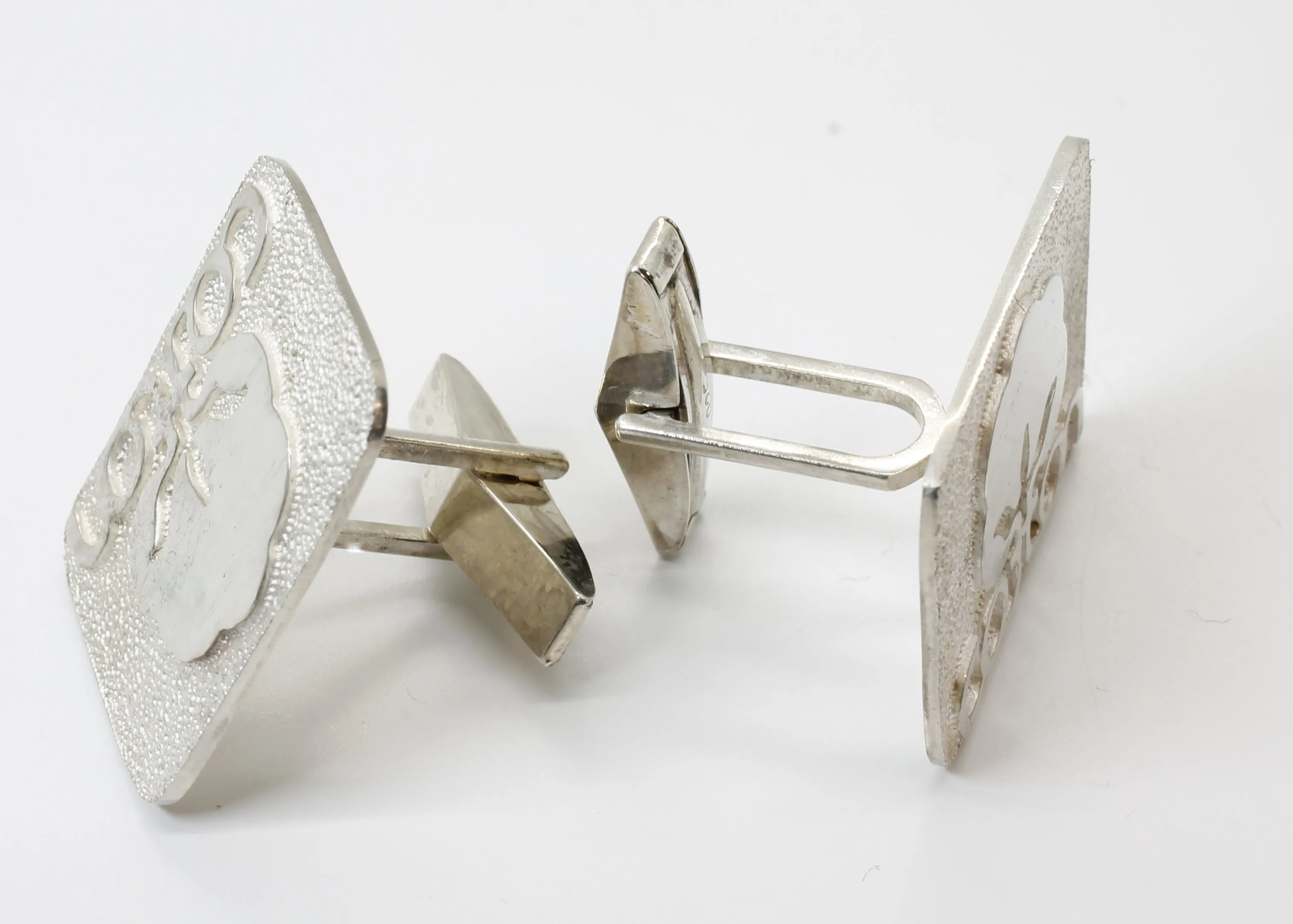 Cotton Incorporated Cuff Links for man with Solid 925 Sterling Silver Cotton Inc Logos