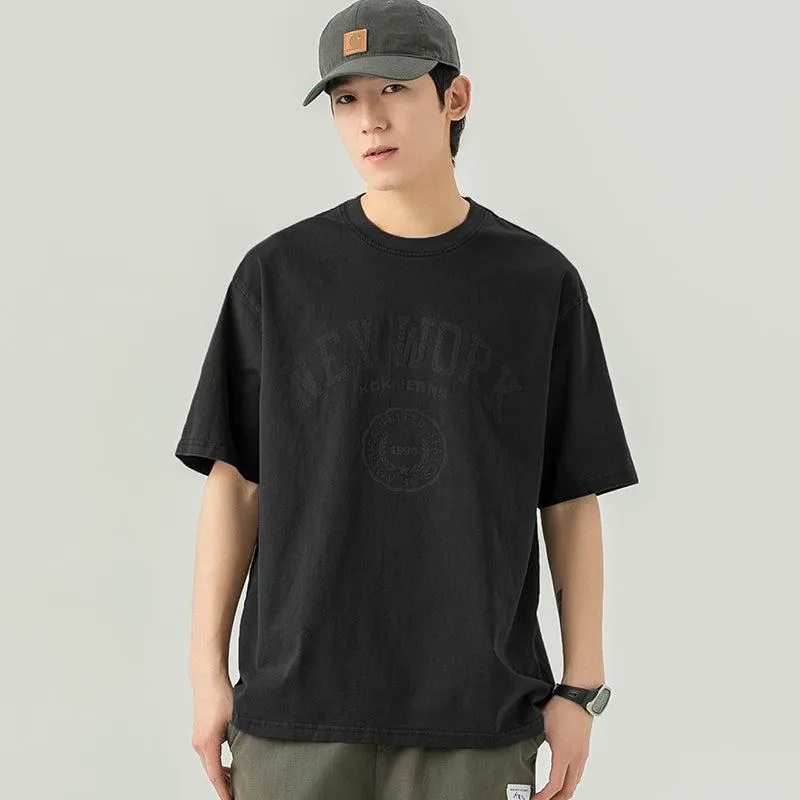 Cotton Round Neck Short-sleeve T-shirt