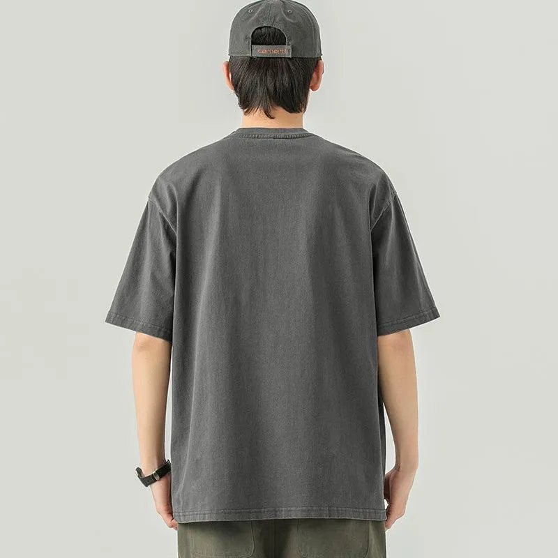 Cotton Round Neck Short-sleeve T-shirt
