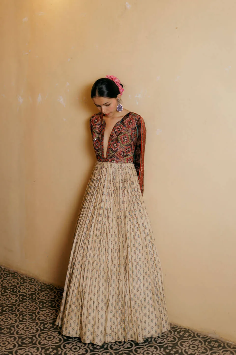 Cream Nandi Gown