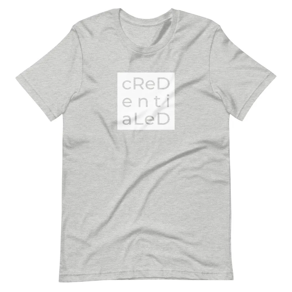 Credentialed Block | Unisex Cotton Crew | Shades of Gray