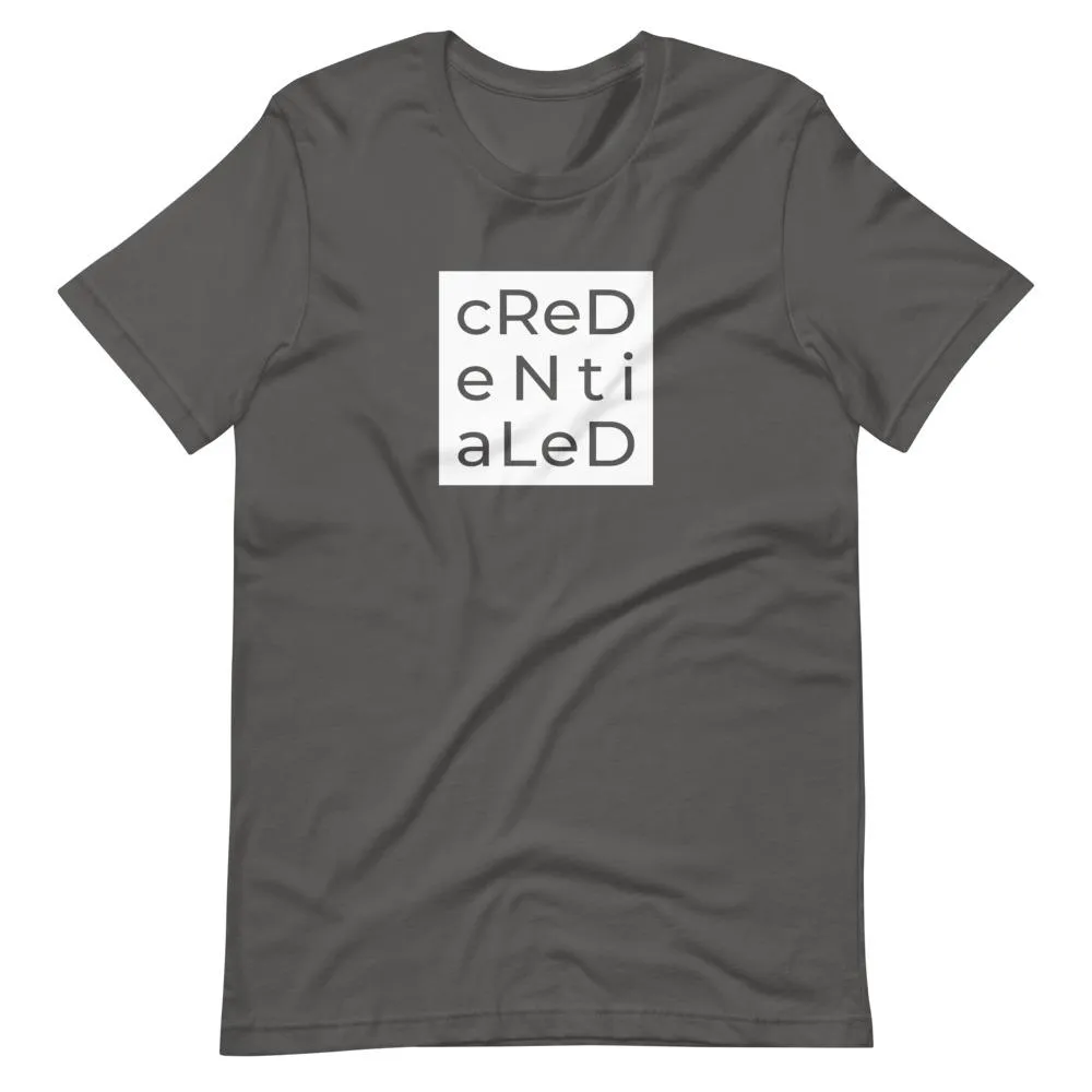 Credentialed Block | Unisex Cotton Crew | Shades of Gray