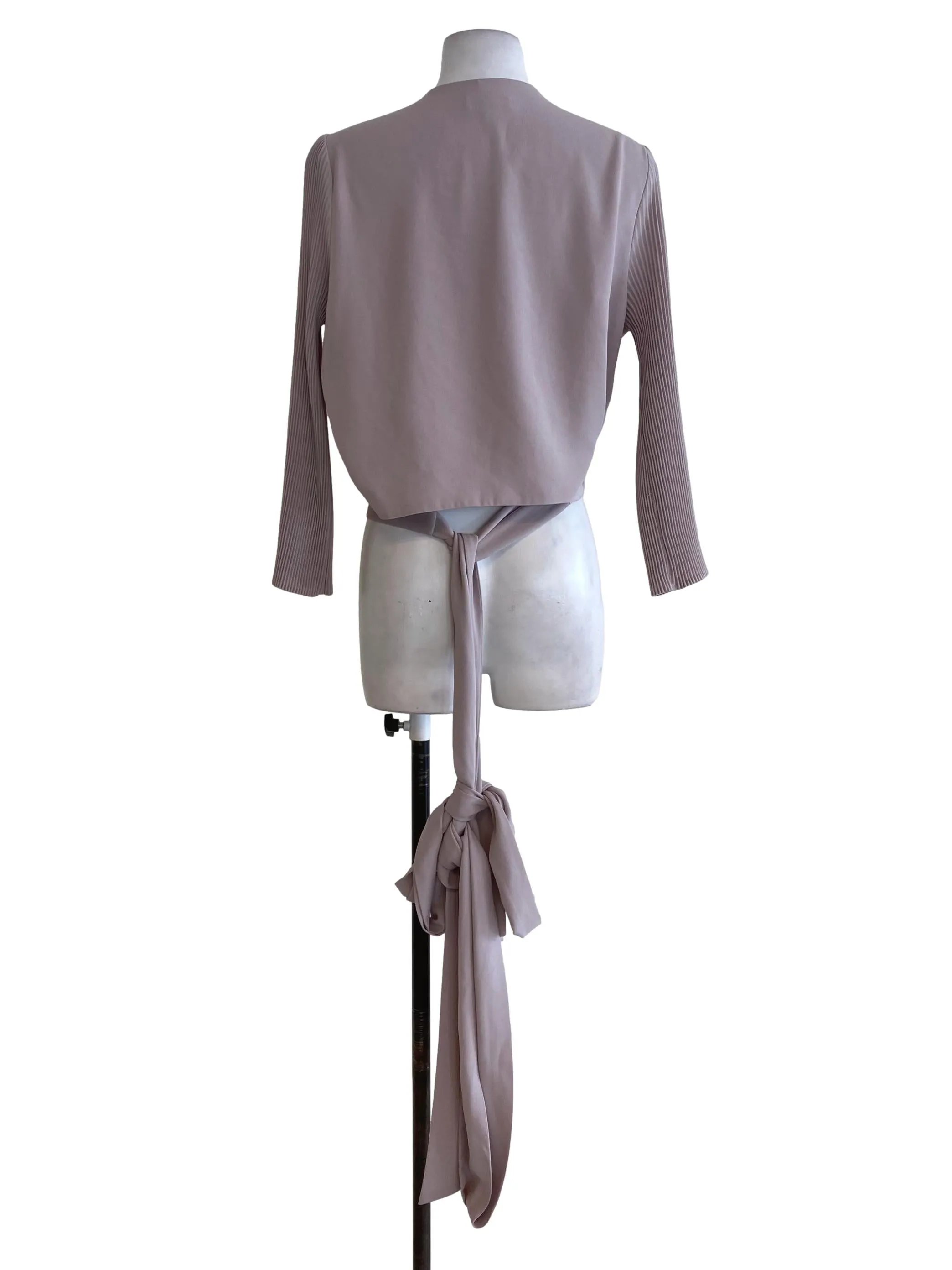 Crepe Pleated Sleeve Top LB