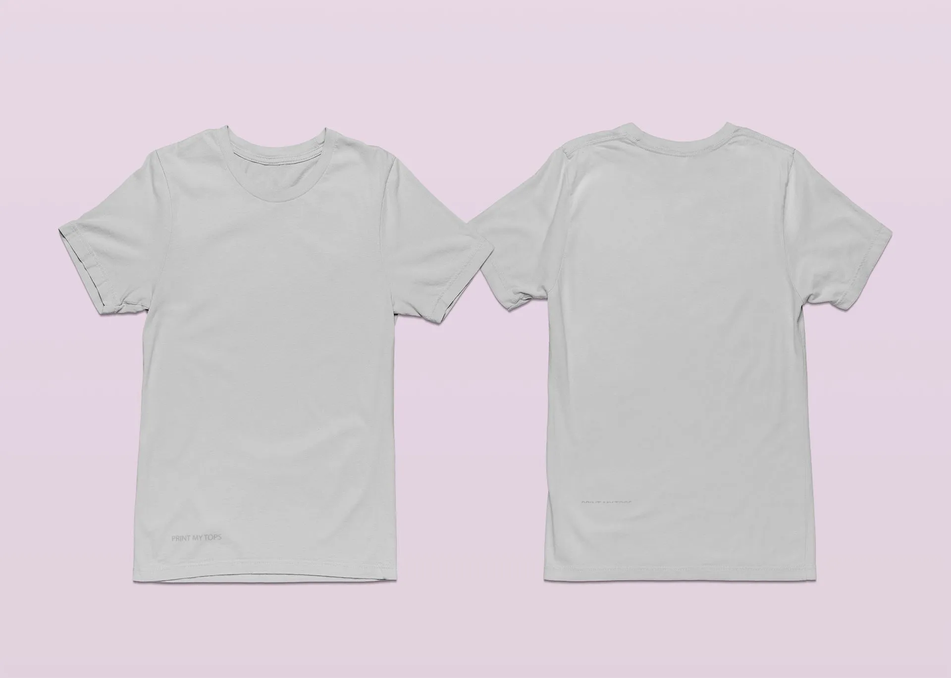 Crew Neck T-shirts Personalised with Your Text On Front and Back