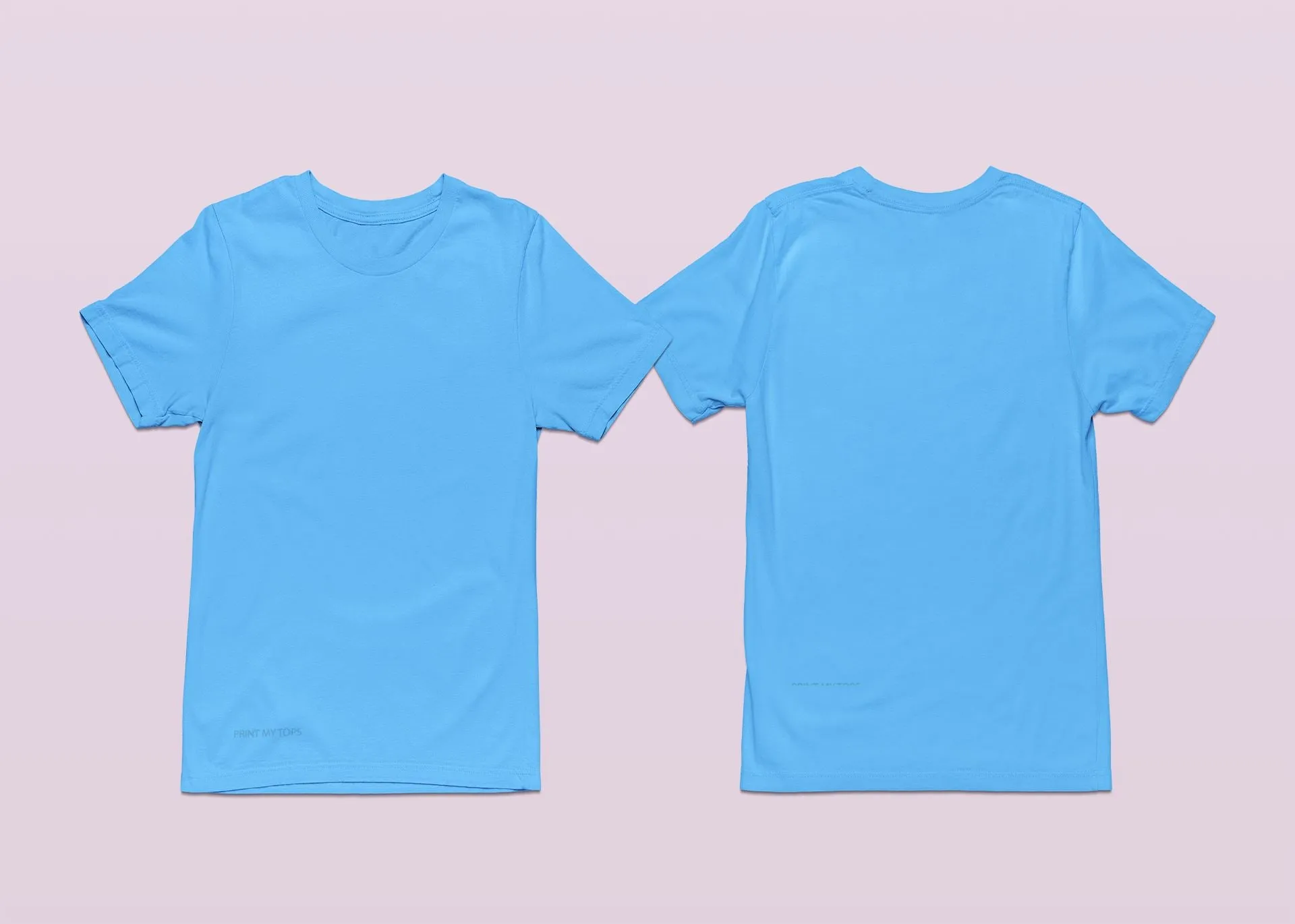 Crew Neck T-shirts Personalised with Your Text On Front and Back