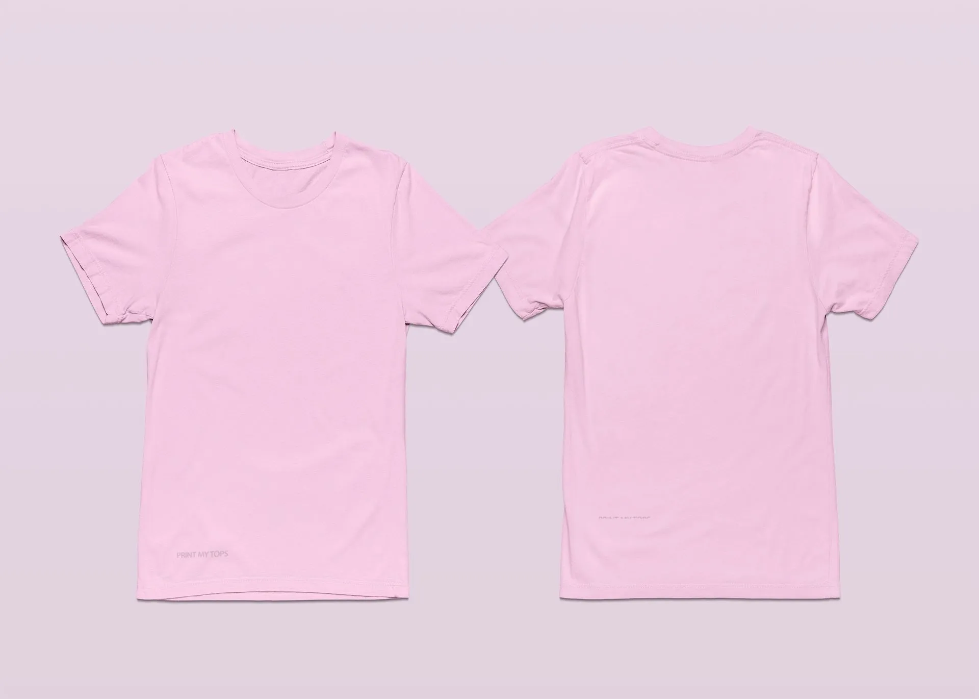 Crew Neck T-shirts Personalised with Your Text On Front and Back