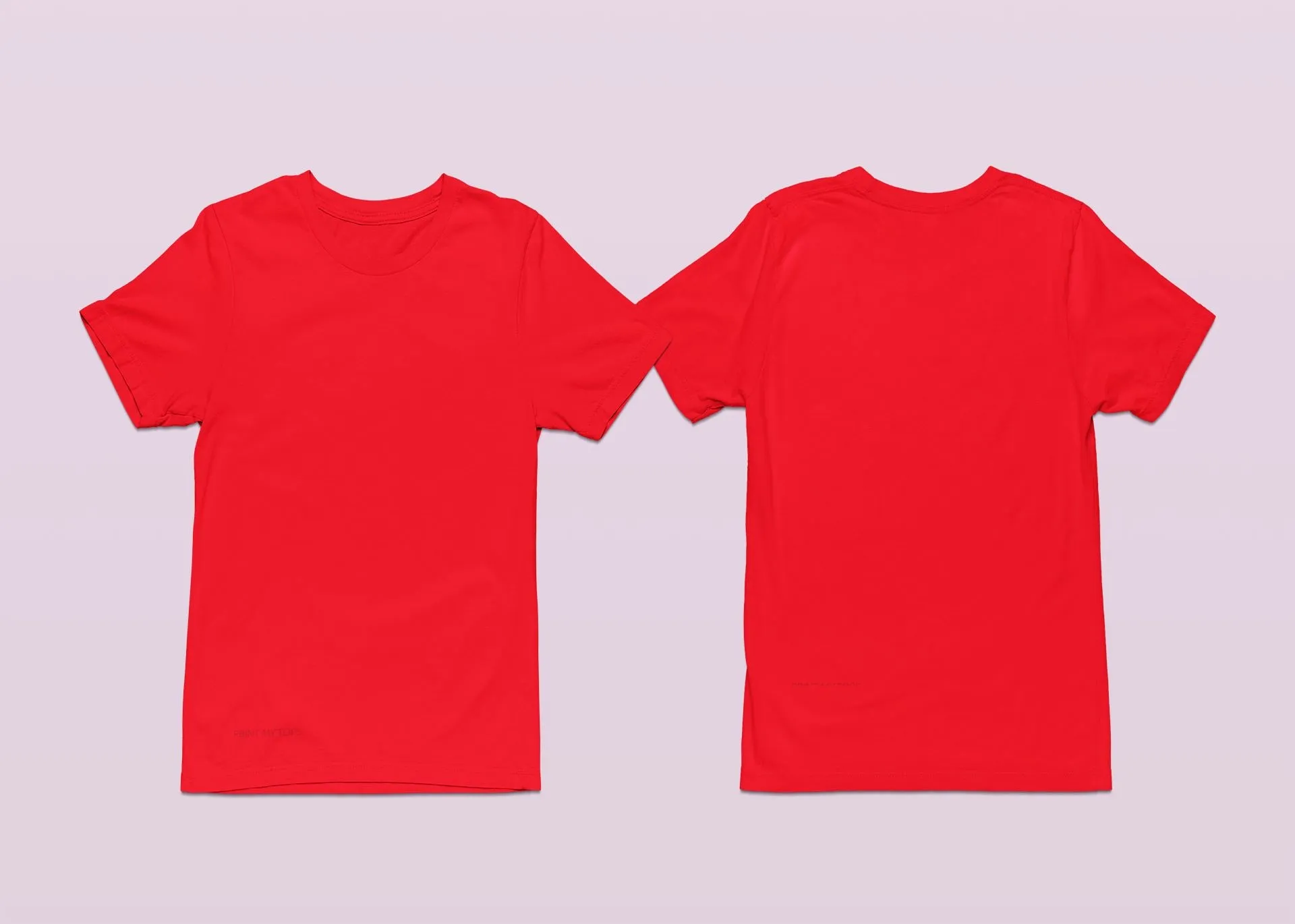 Crew Neck T-shirts Personalised with Your Text On Front and Back