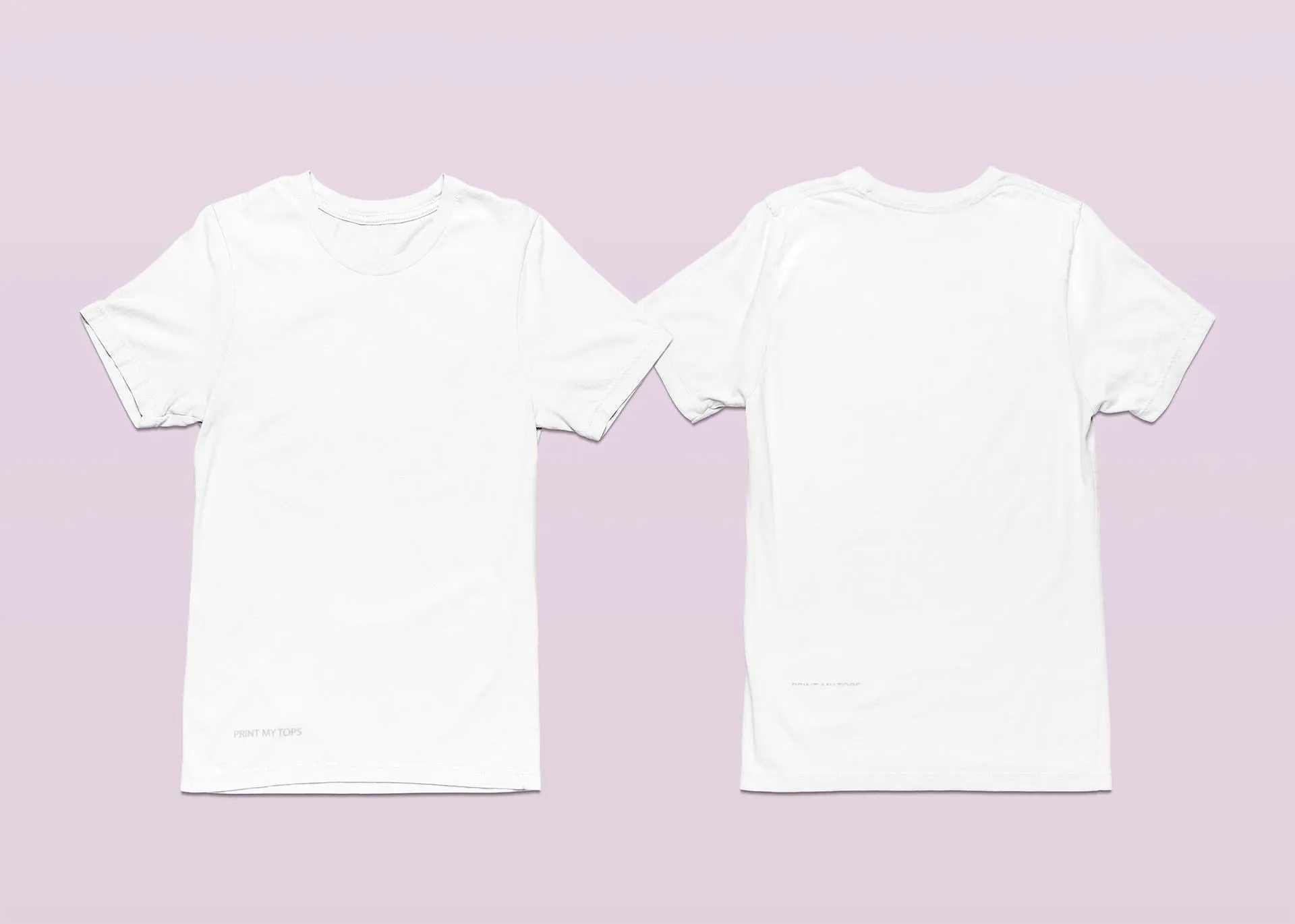 Crew Neck T-shirts Personalised with Your Text On Front and Back