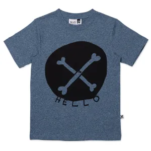 Cross Bones Tee- Midnight Marle