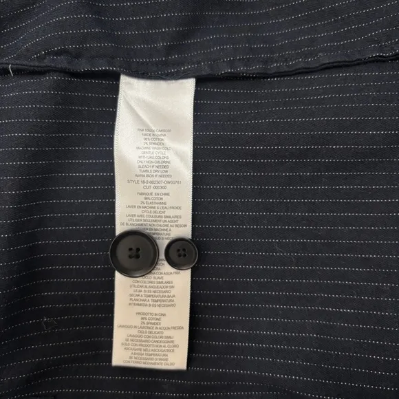 Current Elliott Late Night Navy Striped Blazer Jacket Size S