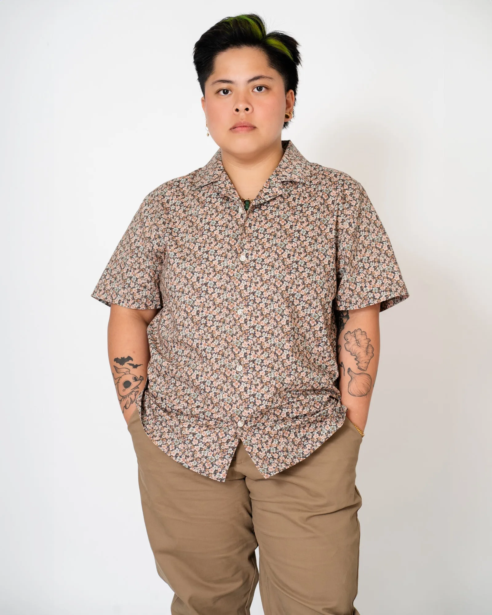 Dark Floral Founder Short Sleeve