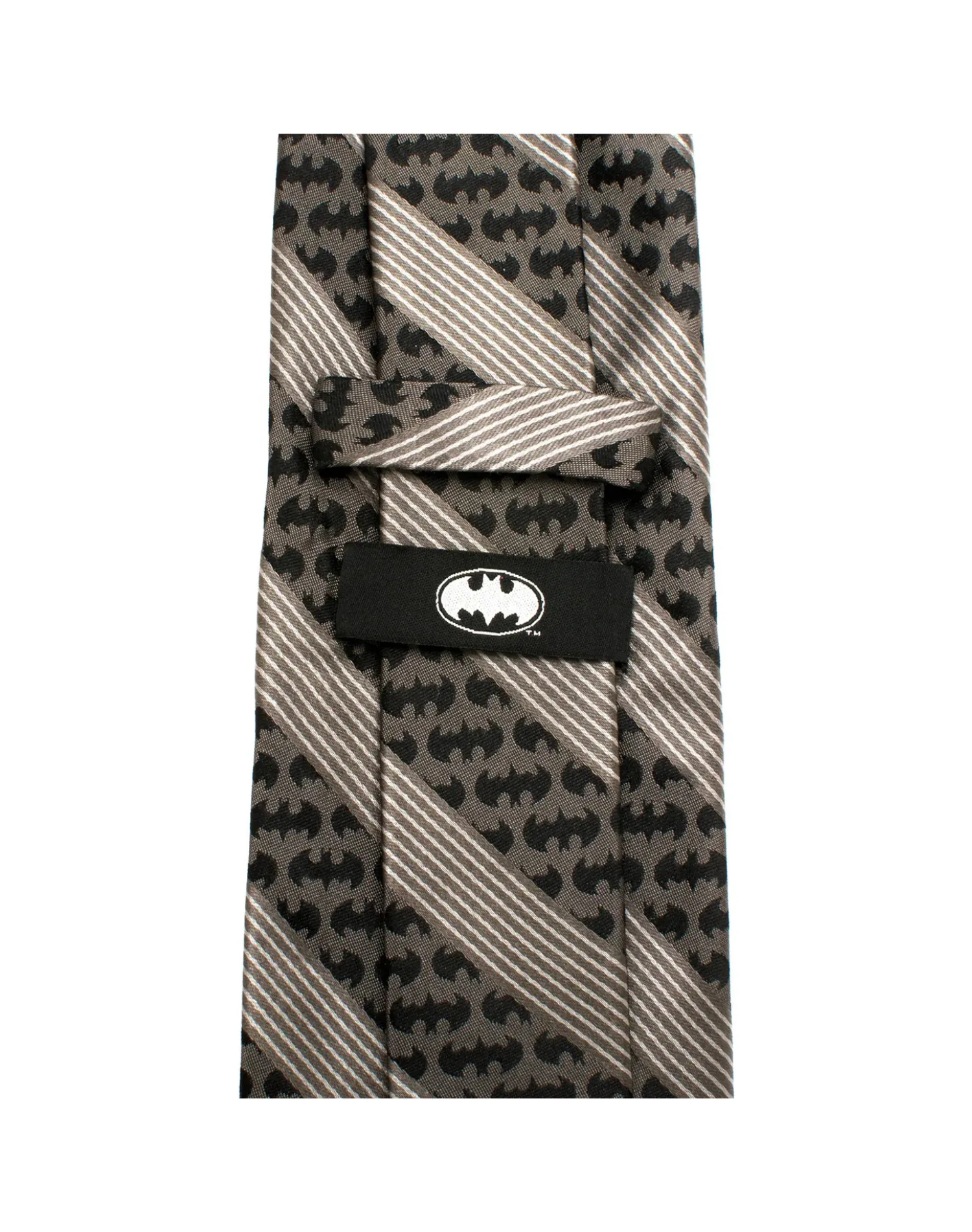 DC Batman Pinstripe Tie - Gunmetal