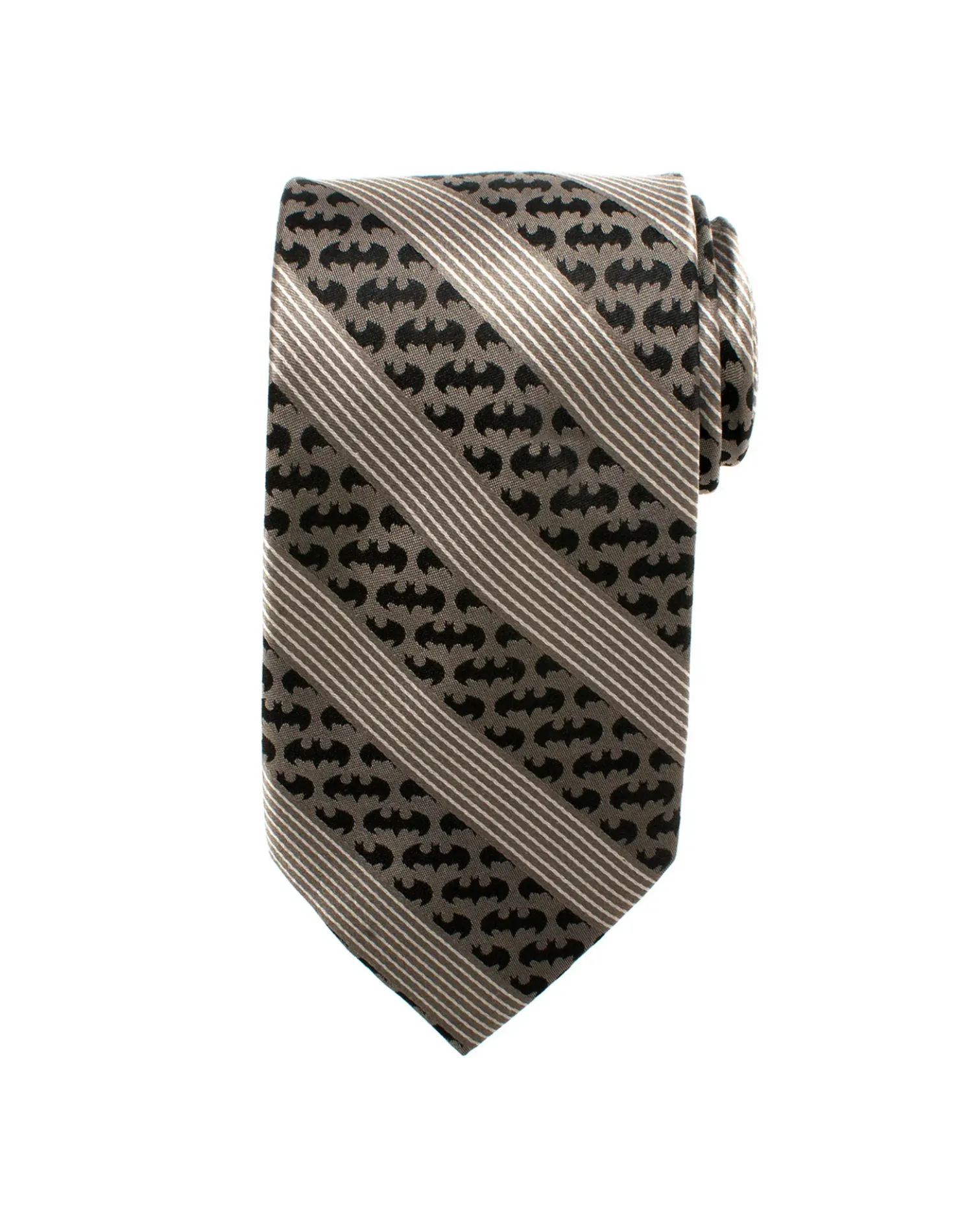 DC Batman Pinstripe Tie - Gunmetal