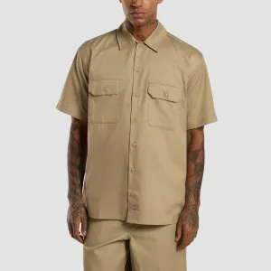 Dickies Work Short Sleeve Shirt Recycled Khaki