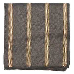 Downtown Striped Brown Pocket Square