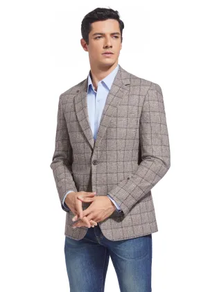 DUCHAMP WINDOWPANE KNIT SPORTCOAT
