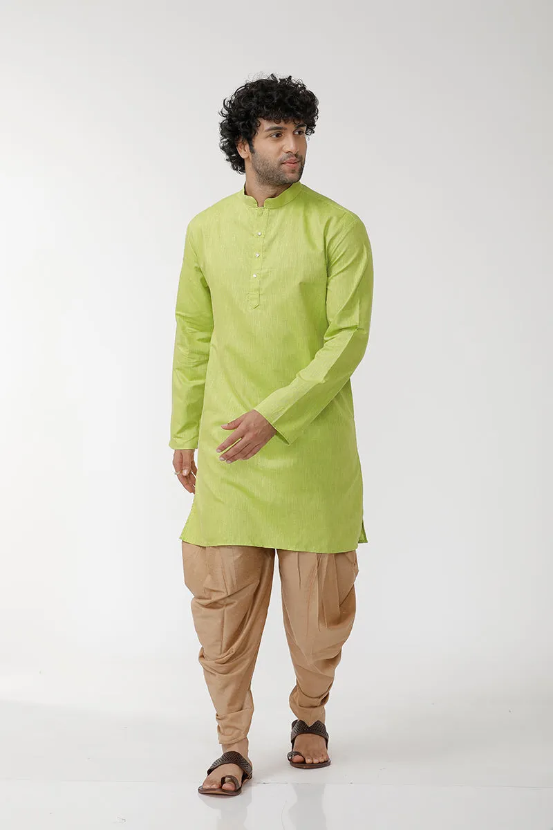 Exotic - Light Green Long Kurta For Mens | Uathaym