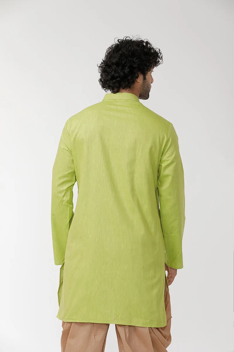 Exotic - Light Green Long Kurta For Mens | Uathaym