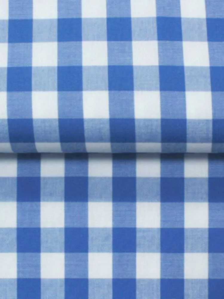 Extreme Cutaway Blue Big Gingham Shirt