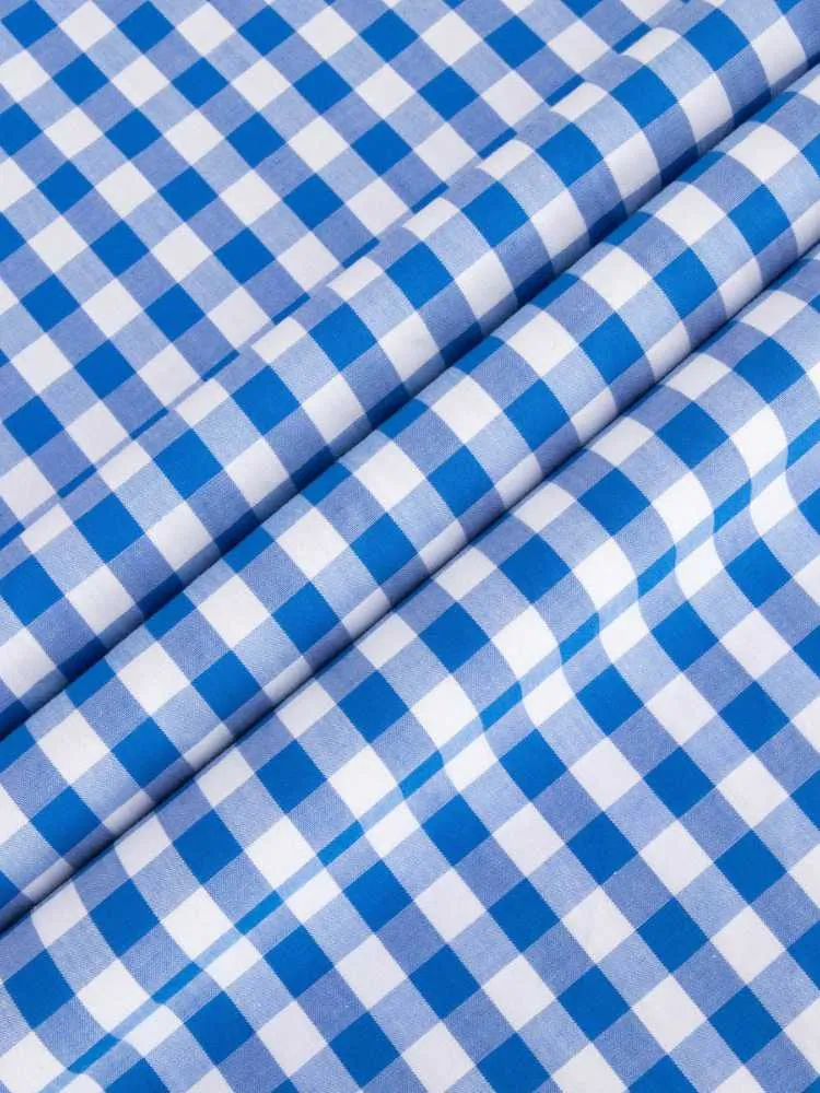 Extreme Cutaway Blue Big Gingham Shirt