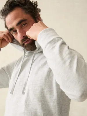 Faherty Men Sunwashed Slub Hoodie Light Grey Heather