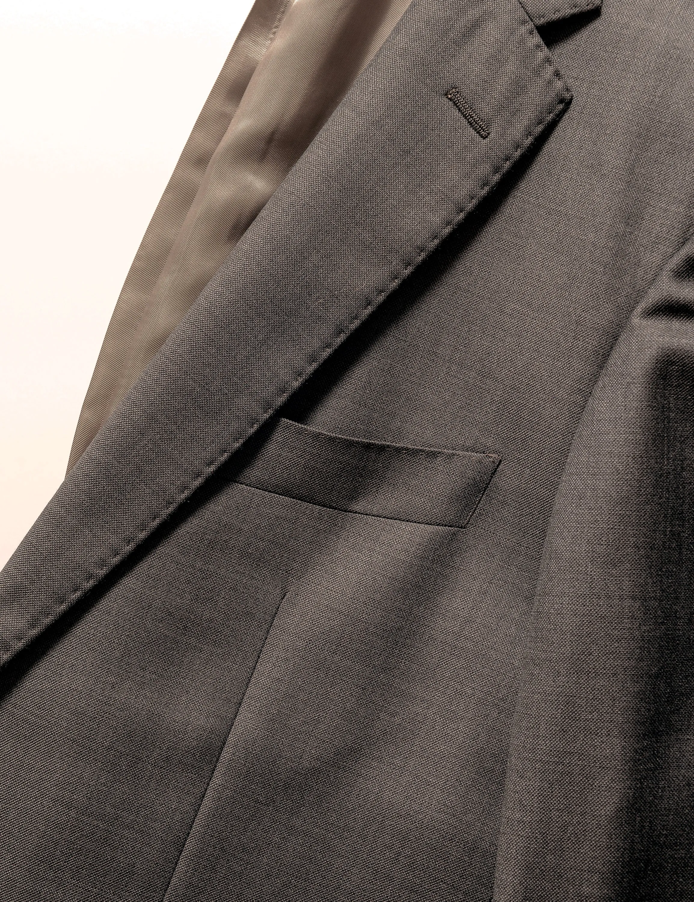 FINAL SALE: BKT50 Tailored Jacket in Wool Sharkskin - Muted Brown