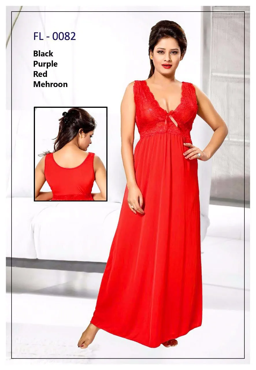 Flourish Nighty FL-0082 - 1Pc Bridal Nighty - Long Nighty