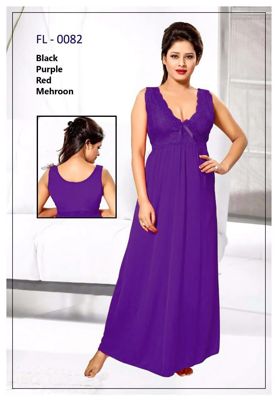Flourish Nighty FL-0082 - 1Pc Bridal Nighty - Long Nighty