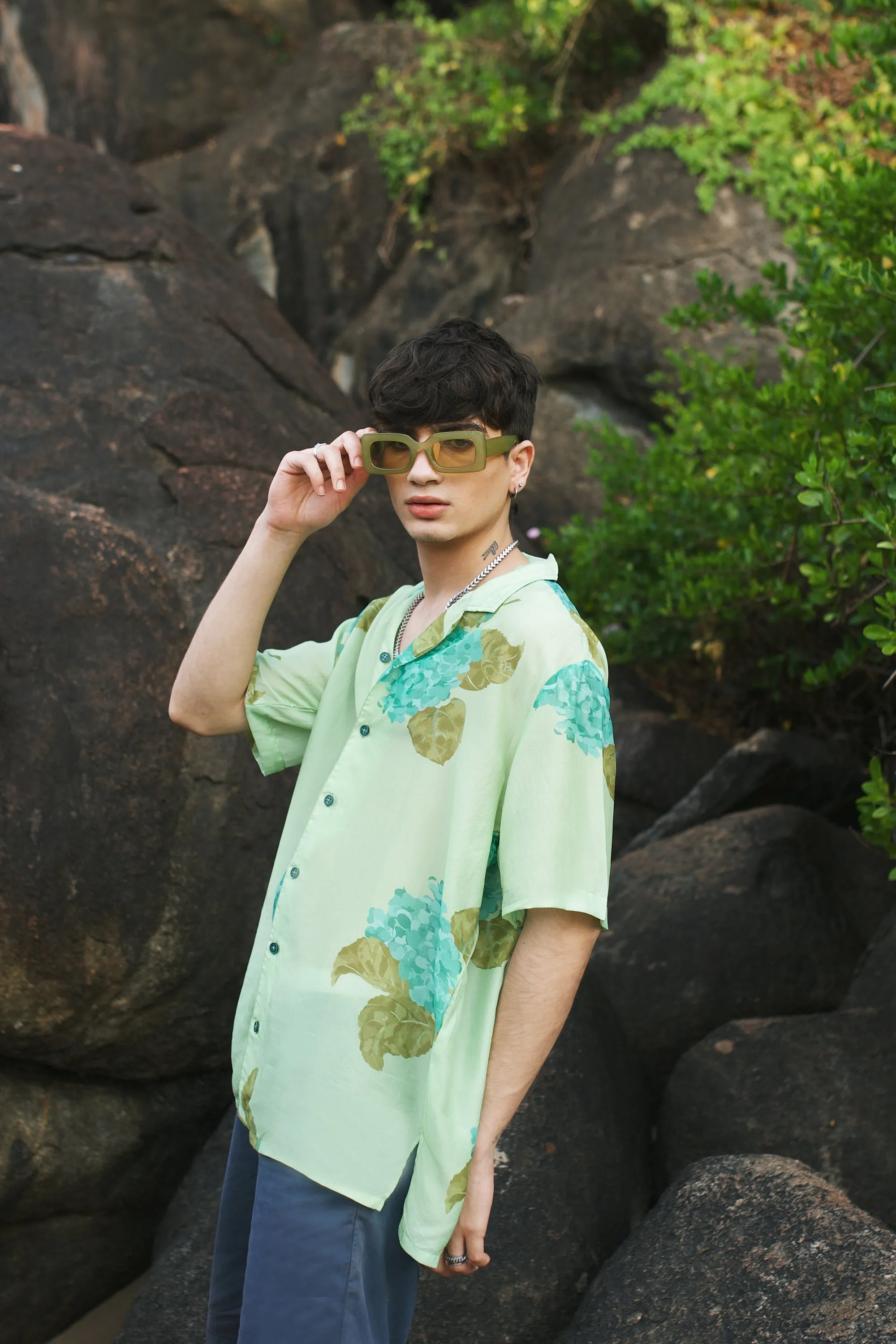 Freesia Green Oversize Shirt