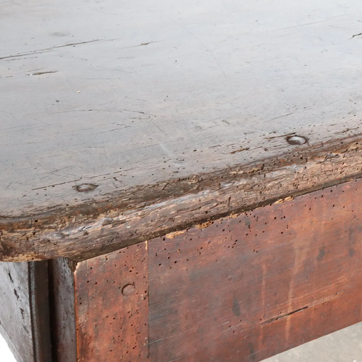 French Provincial Louis XIII Style Walnut Side / Work Table