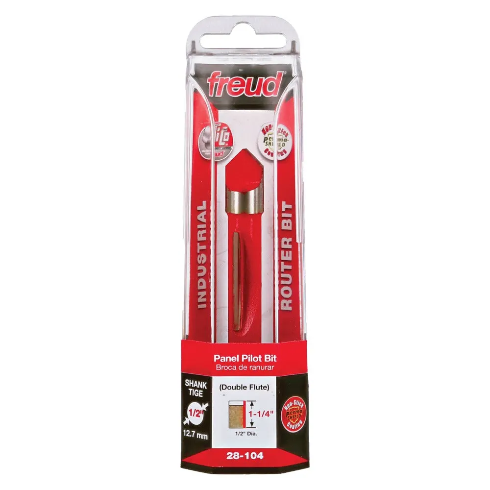 Freud Panel Pilot Bit Double Flute 1/2" SH, 1/2" D, 1-1/4" CL