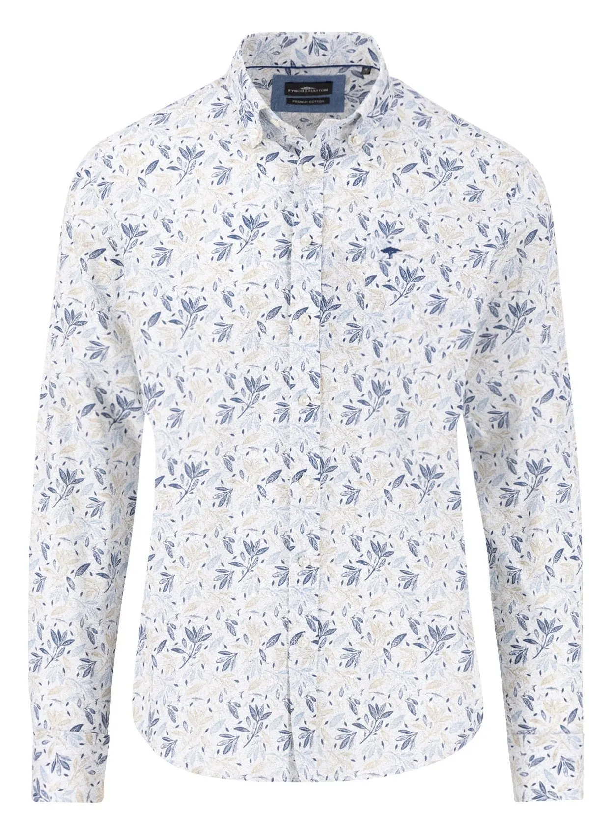 FYNCH HATTON Pure Cotton Shirt - Men's – Floral Print Summer Breeze