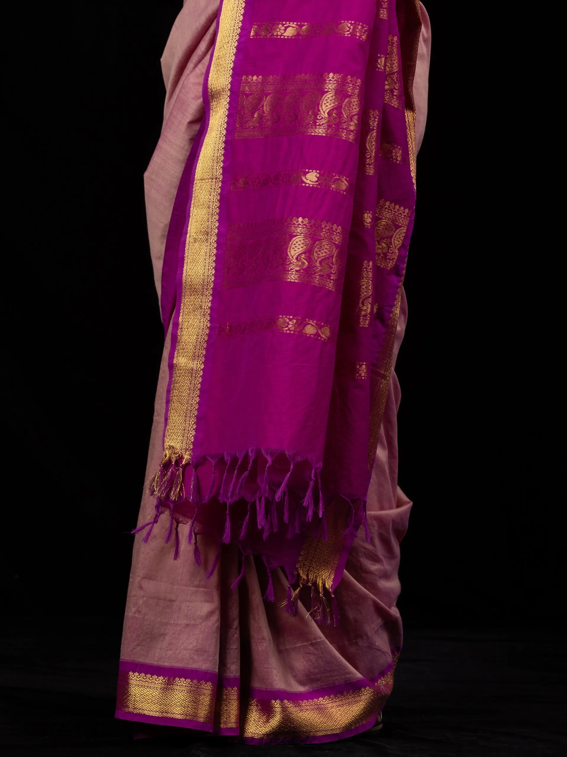 Golden Gate Khadi Cotton Silk Saree