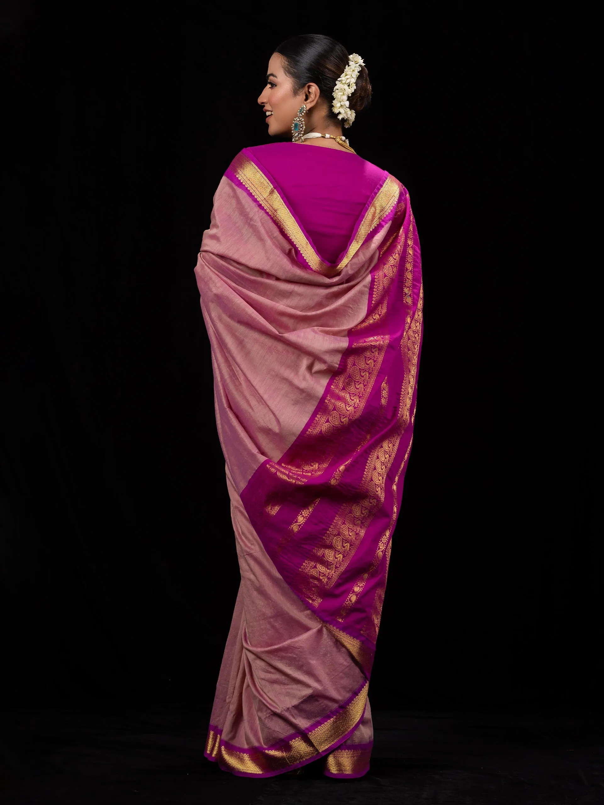 Golden Gate Khadi Cotton Silk Saree