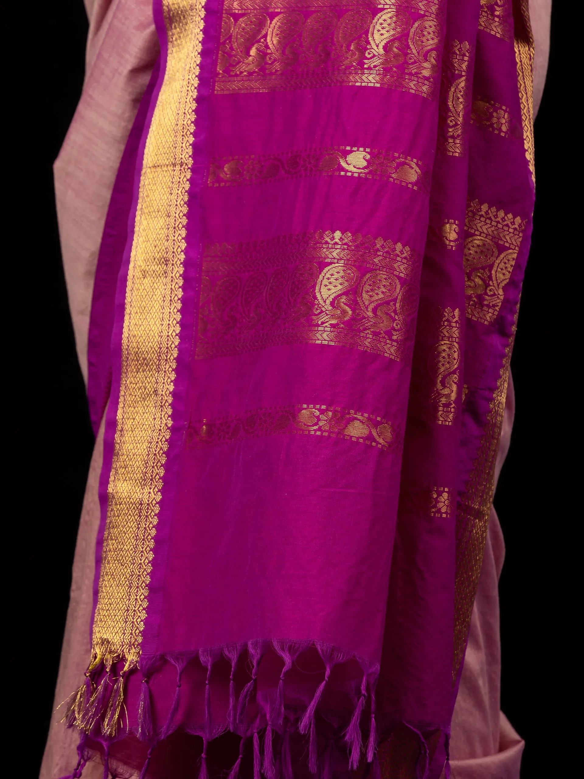 Golden Gate Khadi Cotton Silk Saree
