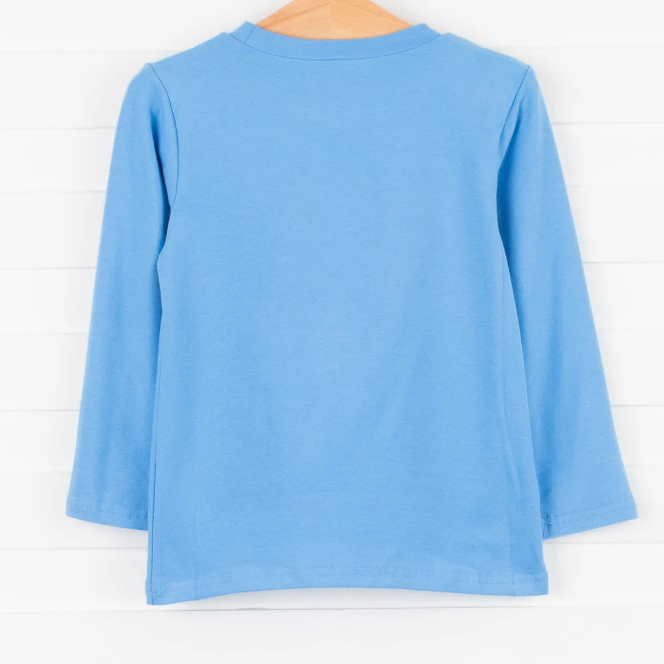 Gone Fishing Applique Shirt, Blue