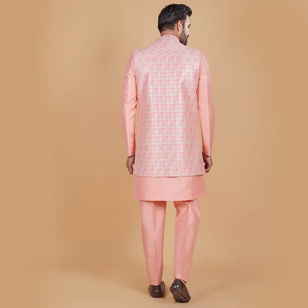 Grace Blushing  Pink Indo-Western Ensemble with Designer Jacket