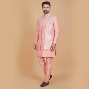 Grace Blushing  Pink Indo-Western Ensemble with Designer Jacket
