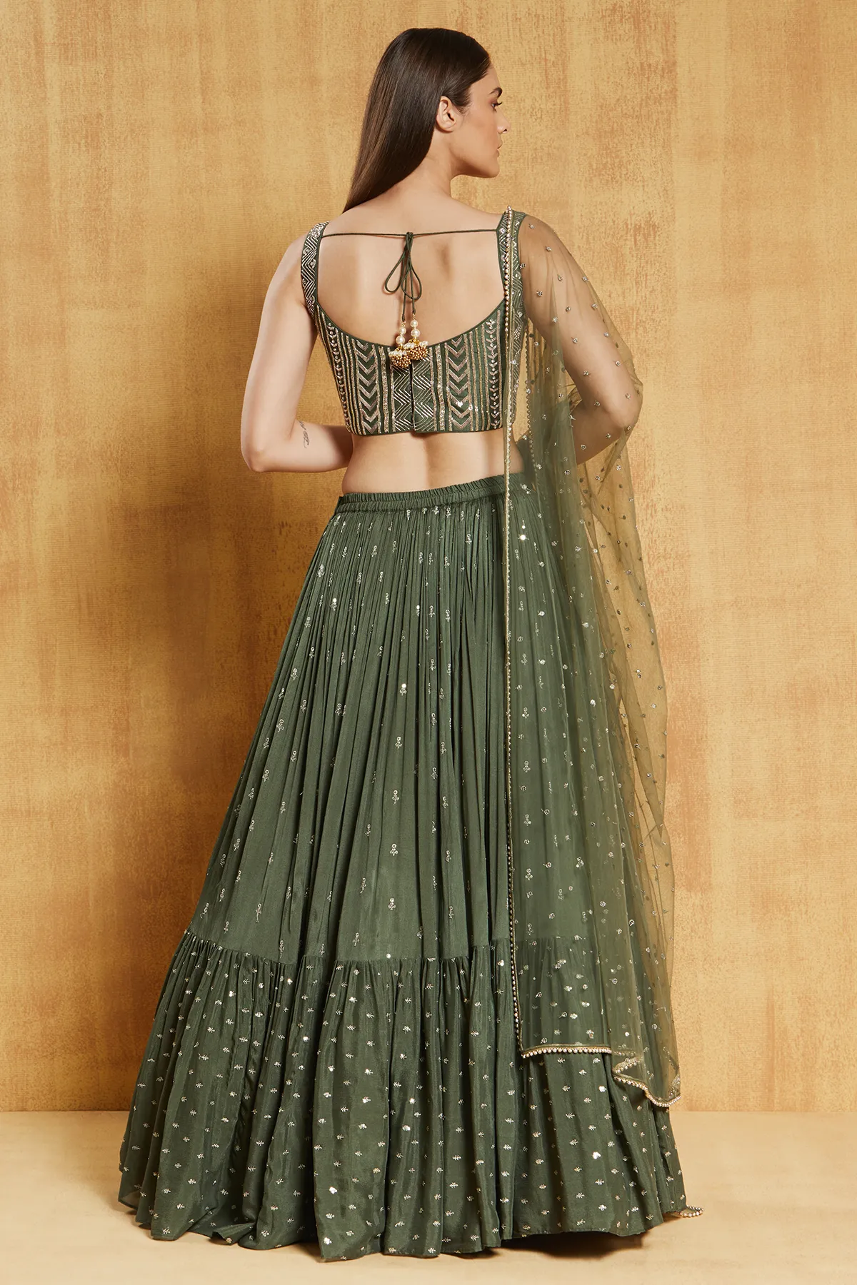GREEN SHELBY LEHENGA