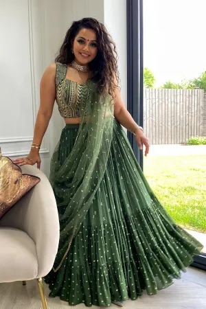 GREEN SHELBY LEHENGA