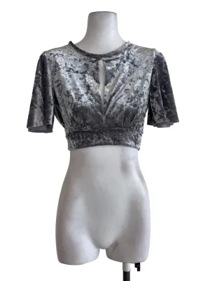 Grey Velvet Top