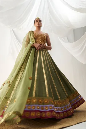 Gul Mehendi Lehenga Set