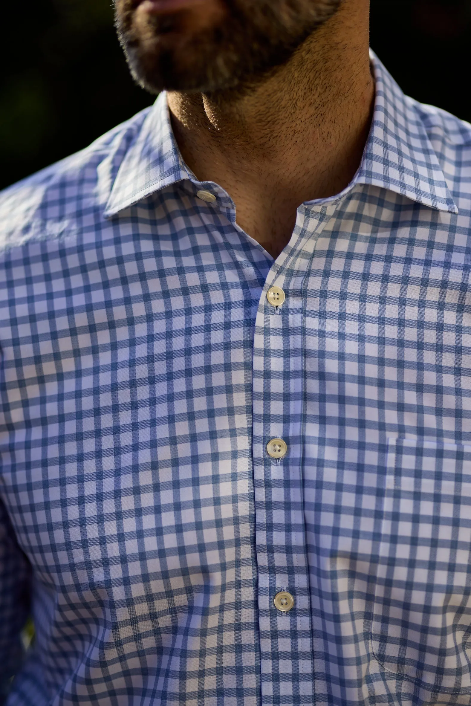 Gun Hill Mens Edgeware Check Shirt - Blue check