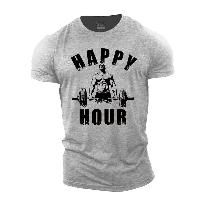Happy Hour Graphic Men's Cotton T-Shirt