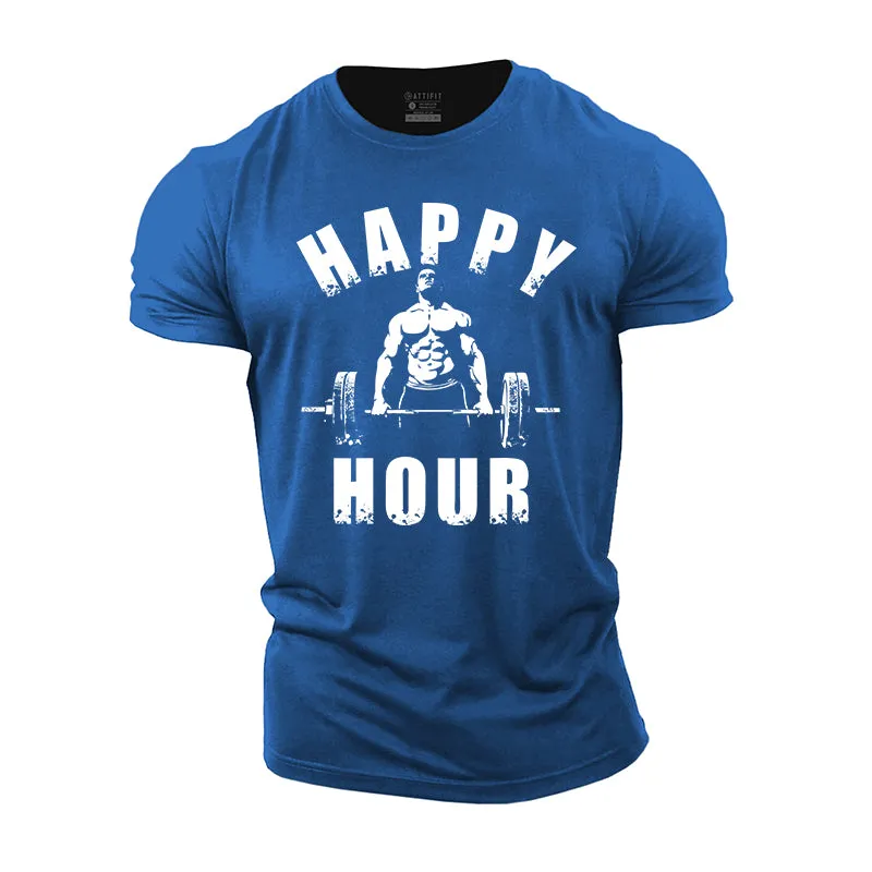 Happy Hour Graphic Men's Cotton T-Shirt
