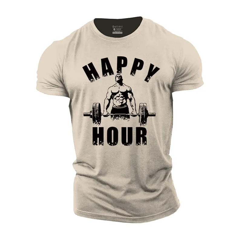 Happy Hour Graphic Men's Cotton T-Shirt